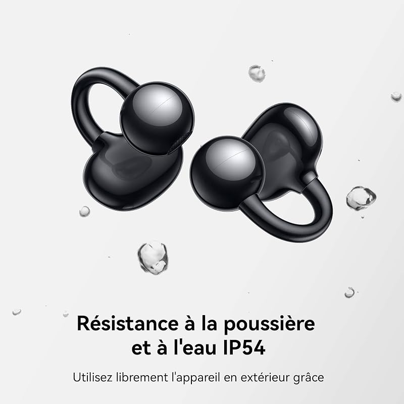 FreeClip écouteurs, écouteurs sans Fil, IP54, Noir