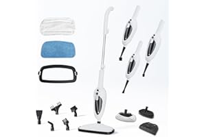 Steam Mop for Hardwood Floor Cleaning, Steam Cleaner with Multiple Accessories, Electric Mop for Tile/Wood/Laminate/Vinyl/Carpet/Hard Floors, 1200W/18s Heat-Up/20ft Power Cord/2 Pads, SC1050 by Sandoo