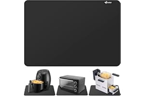 FLASLD Heat Resistant Mat for Air Fryer Site on, Fireproof Silicone Mats for Kitchen Counter, Countertop Protector, No-slip a