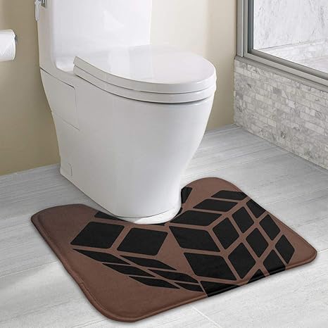 B L Kleen Rubik S Cube Logo Toilet Mat Nonslip Bathroom Rug