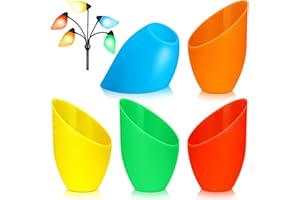 Tuanse 5 Colored Plastic Floor Lampshade 1.65 Inch Floor Lamp Shade Replacement Interchangeable Horseshoe Cover Shade for LED