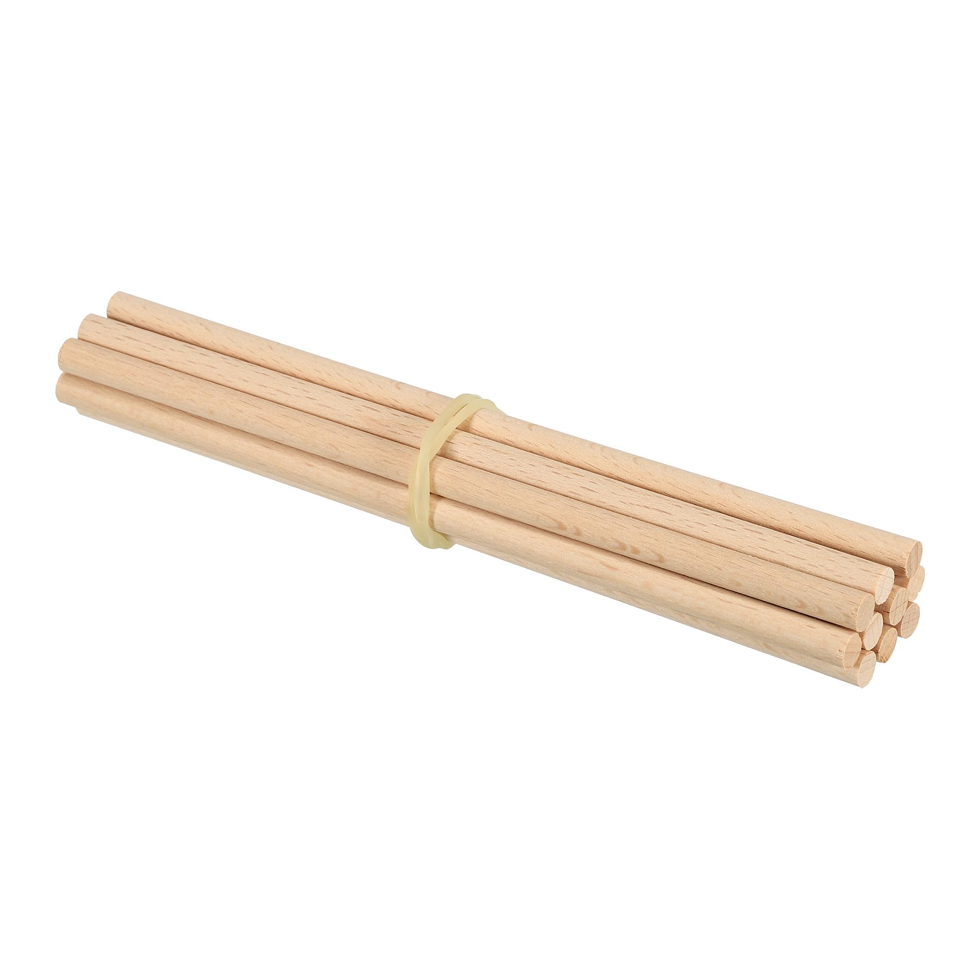 PATIKIL 1/4 x 6 Inch Dowel Rods Wood Sticks, 25 Pcs Unfinished Wooden Dowel Rods Round Dowels Hardwood Sticks for DIY Crafts and Home Decor