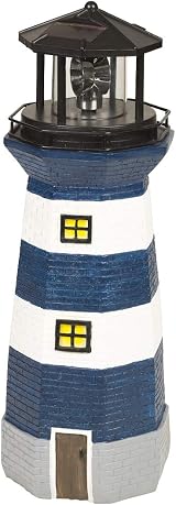 GardenKraft Solar Revolving LED Lighthouse Garden Decoration 40cm High view 3