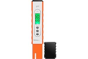 VIVOSUN PH Meter Digital PH Tester Pen 0.01 High Accuracy Water Quality Tester with 0-14 PH Measurement Range for Household D