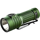 OLIGHT BatonTurbo EDC Flashlight Rechargeable, 1000 Lumens Compact LED Powerful Flash Light 510 Meters Long Throw, with Magnetic Charging Cable and Landyard for Hiking, Camping, Home Use (OD Green)