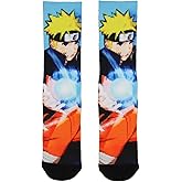Naruto Part II Shippuden Pixel Character All Over Sublimated Crew Socks