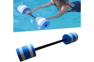 ALGADO 2PCS Aquatic Dumbbells Swimming Equipment for Bar Float Heavy Resistance Aquatic Dumbbell Pool Barbells for Swimming, blue, 27cm/10.6inch