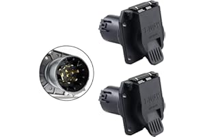 ZIMISI Replacement 7-Way RV Blade Socket, USCAR to 7 Pin Vehicle-Side Female-End Socket, Trailer Connector for Ford, Chevy, S