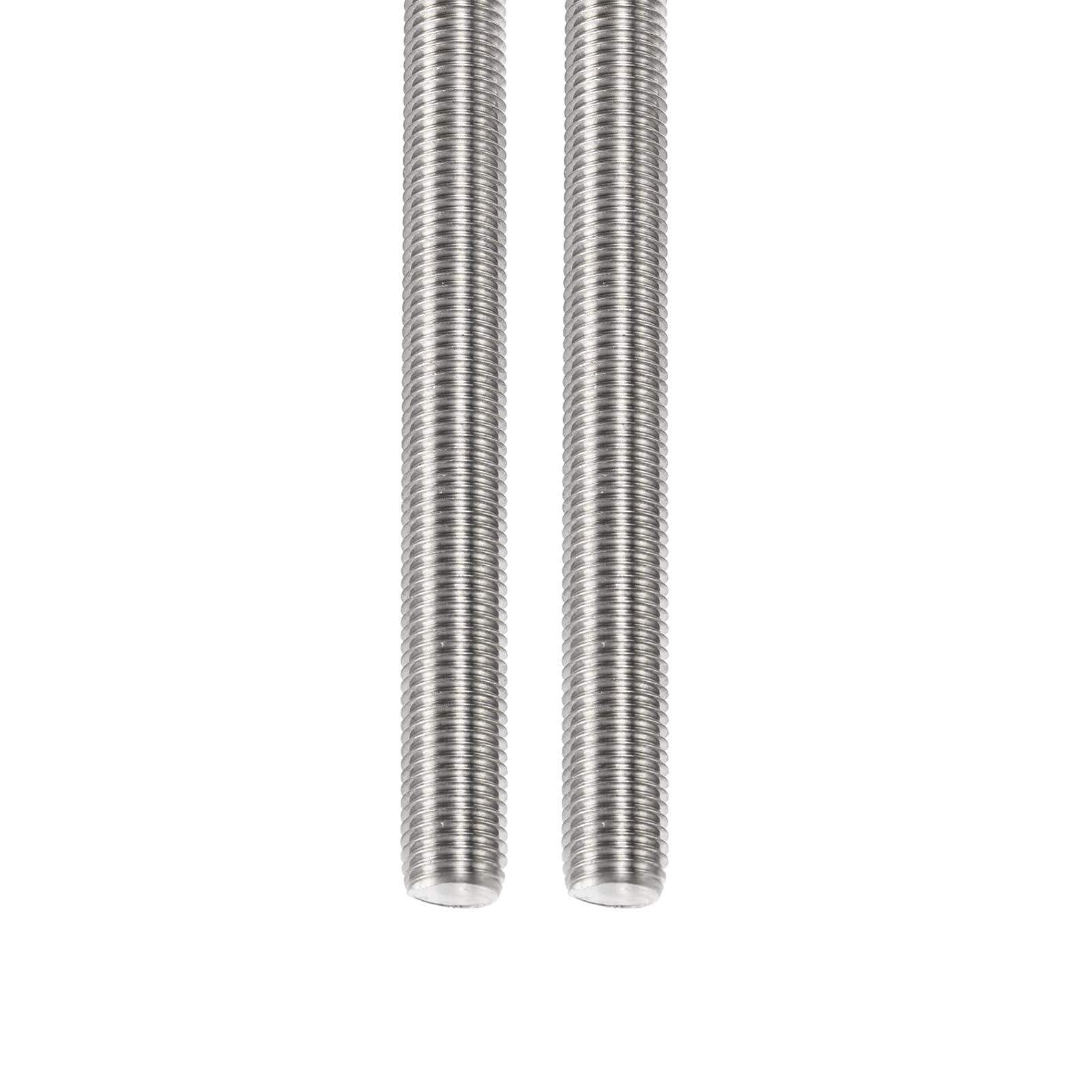 DTGN M16x2x250mm(DxPxL) Fully Threaded Rod - 2Pack - Good for Machinery - 304 Stainless Steel Right Hand Thread Rods Bar Studs - Silver