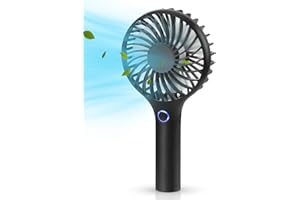 RJVW Portable Handheld Fan, 3 Speeds Mini Portable Fan, Rechargeable Powerful Hand Fan, Battery Powered Small Personal Lash Fan for Travel Concert Beach Indoor Outdoor Summer Gift.