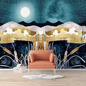 Wall Mural Nordic Style Nature Landscape Removable Wallpaper Wall Sticker for Bedroom Living Room - 66x96 inches