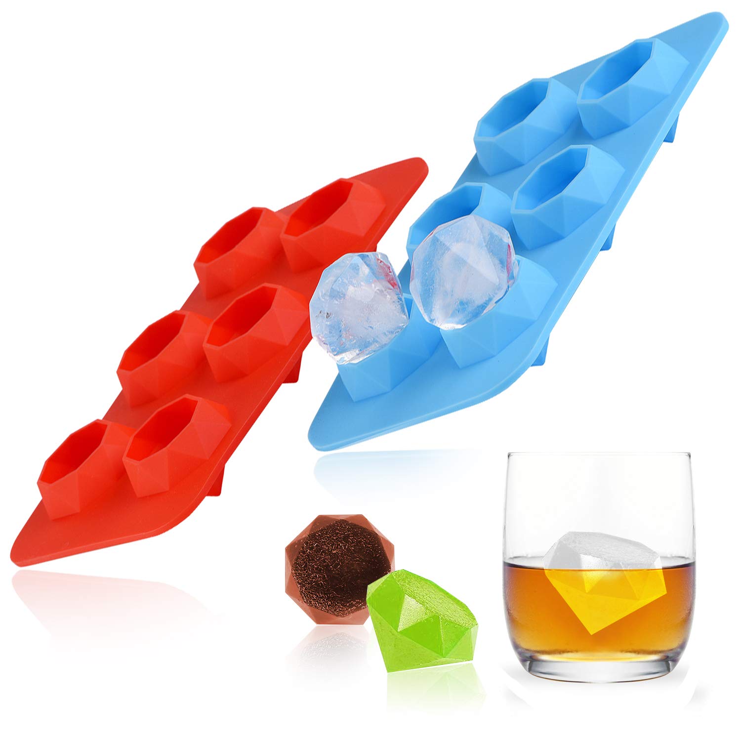 Cabilock Eiswürfelformen Halloween-Geister – 4 Stück Aus Silikon, Lustig & Gruselig