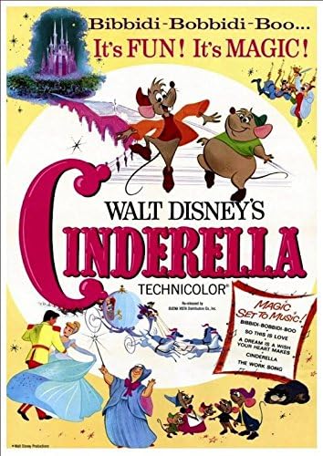 'Cinderella' (Disney, 1950) - Fantastic A4 Glossy Print Taken From A Vintage Movie Poster