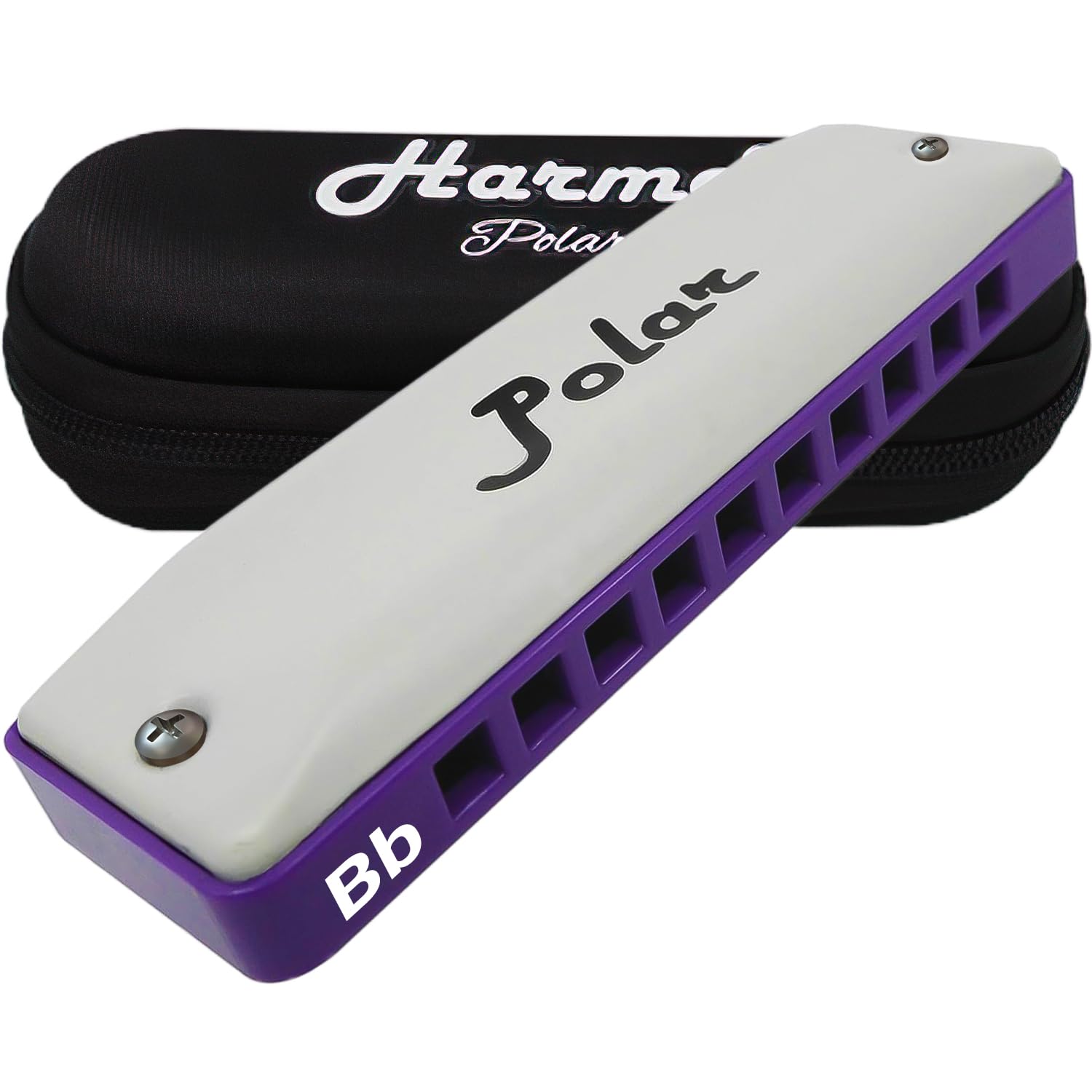 Harmo Polar Diatonic Harmonica Key of Bb - Harmonic Minor Tuning for Classical, Jazz, Gypsy, Oriental, Lounge and Tango Music, Mouth Organ With Case, Harmonicas for Adults, Beginners & Professionals