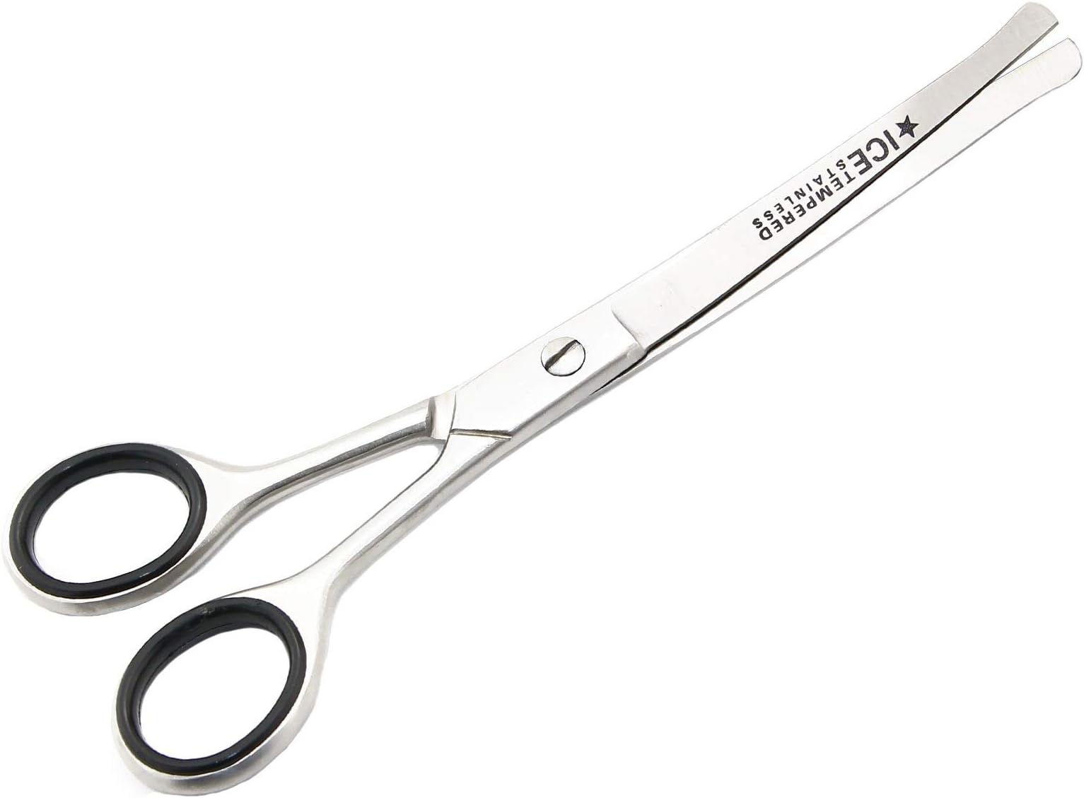 Fur scissors, paw scissors, bent, dogs hair, with micro-toothing