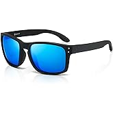 SUNGAIT Polarized Sports Sunglasses for Men Women: Retro Square Shades UV400 for Driving Fishing Cycling Running Golf