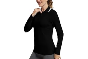 GGOV Women's Golf Polo Shirts Long Sleeve Workout Tops UPF 50+ Sun Protection Quick Dry Lightweight Active Tennis Shirts