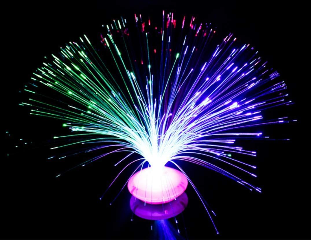 Colour Changing Fibre Optic Fountain - Night Light Calming Lamp 3PCS