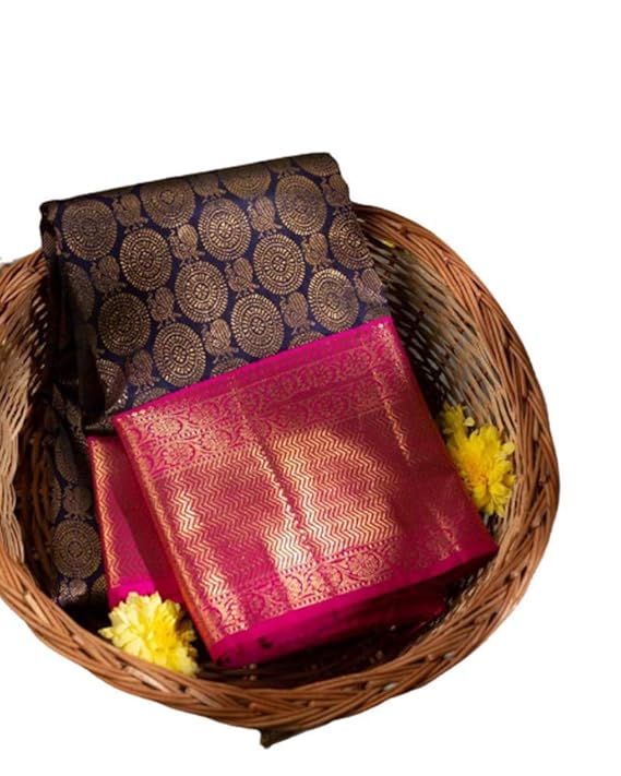 Women's Beautiful Kanchipuram Silk saree With Blouses Piece