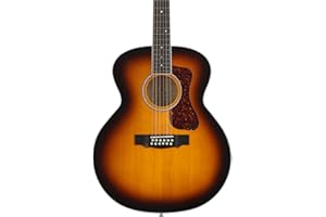 Guild Guitars F-2512E Deluxe Maple ATB 12-String Acoustic Guitar, Antique Burst Jumbo Archback Deluxe Solid Top, Westerly Collection