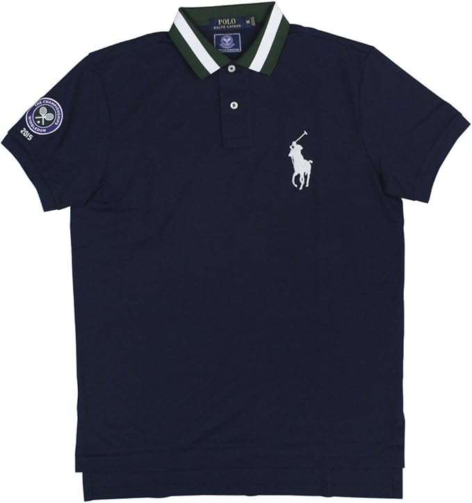 Polo Ralph Lauren Men's Wimbledon Ball Boy Tennis Polo Shirt Large French Navy at Amazon Menâs 