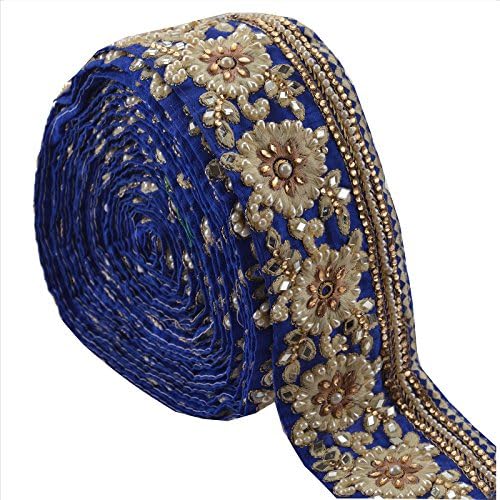 BridalMary Hand Beaded Party Prom Dress Border 1 Yard DIY Wedding Sash Applique Craft Lace