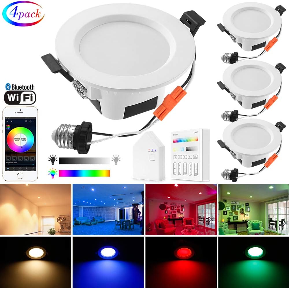 Smart LED Recessed Downlight with Touchscreen Smart Switch & Smart