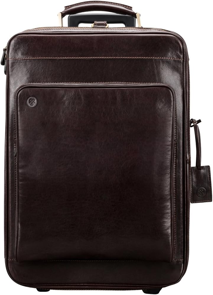 luxury leather suitcase