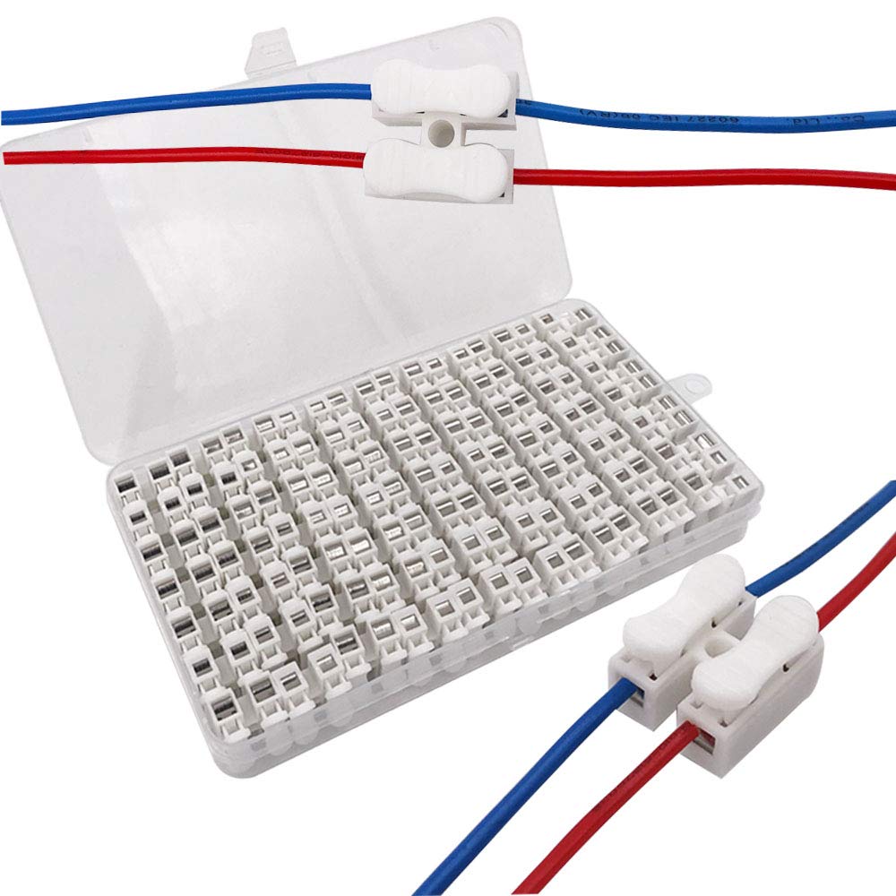 Senven 62Pcs Spring Quick Terminal Block, 10A, White, PP + Spring Steel, CE, UL, IEC Certified, -40°C to 150°C