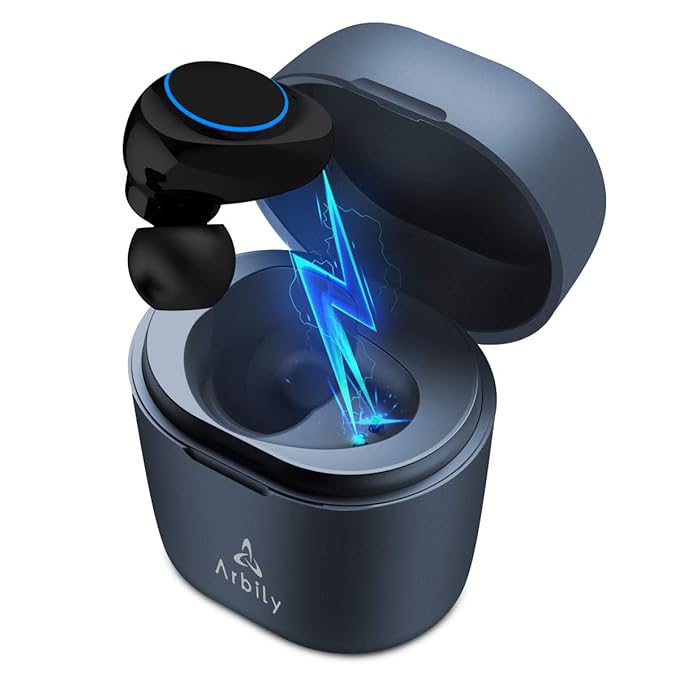 Arbily Mini Bluetooth Kopfhörer, Bluetooth Headset in Ear, Kabellos in Ear Kopfhörer, Bluetooth Freisprech, 18 Stunden Spielz