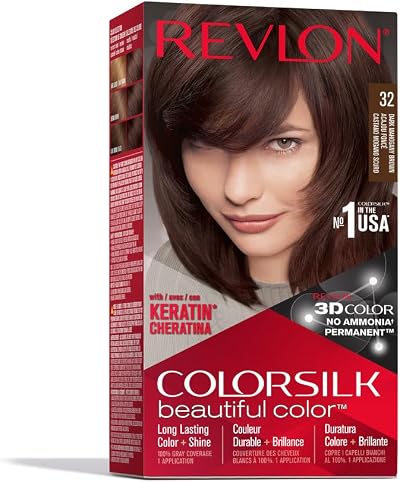 Revlon Colorsilk Permanent Hair Dye Mahogany Brown 32 Pack of 3