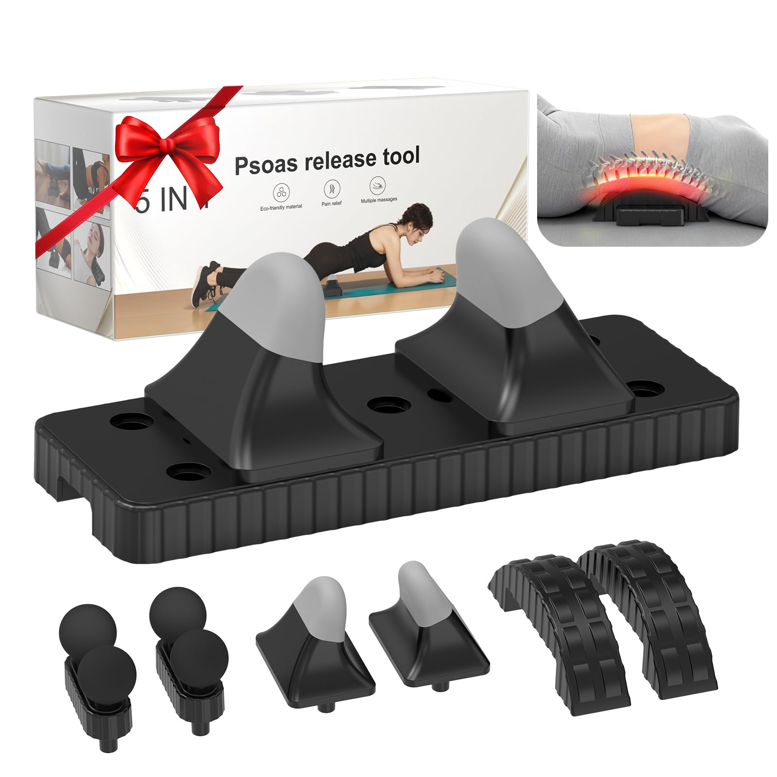 Photo 1 of Psoas Release Tool-Hip Hook Psoas Muscle Release Tool Fully Adjustable for Myofascial,Back,Hamstrings,Iliacus,Waist Pain,Hip Flexor Release Tool and Trigger Point Massage Tool