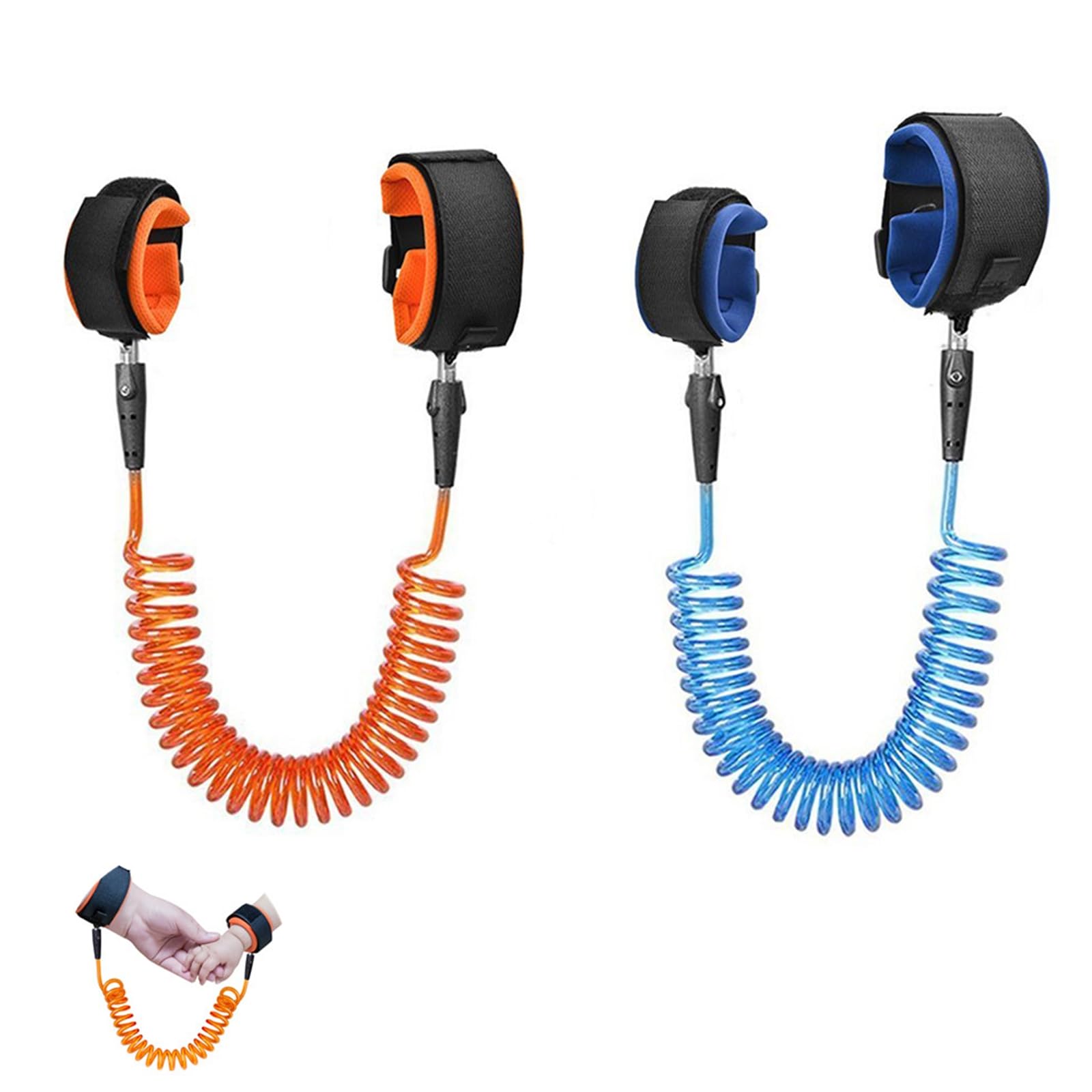 Locisne 2 Pack Baby Anti-Lost Belt, Baby Kids Safty Anti Lost Walking Hand Belt Wrist Link Bungee Leash Safety Toddler Harness, Travelling Helper