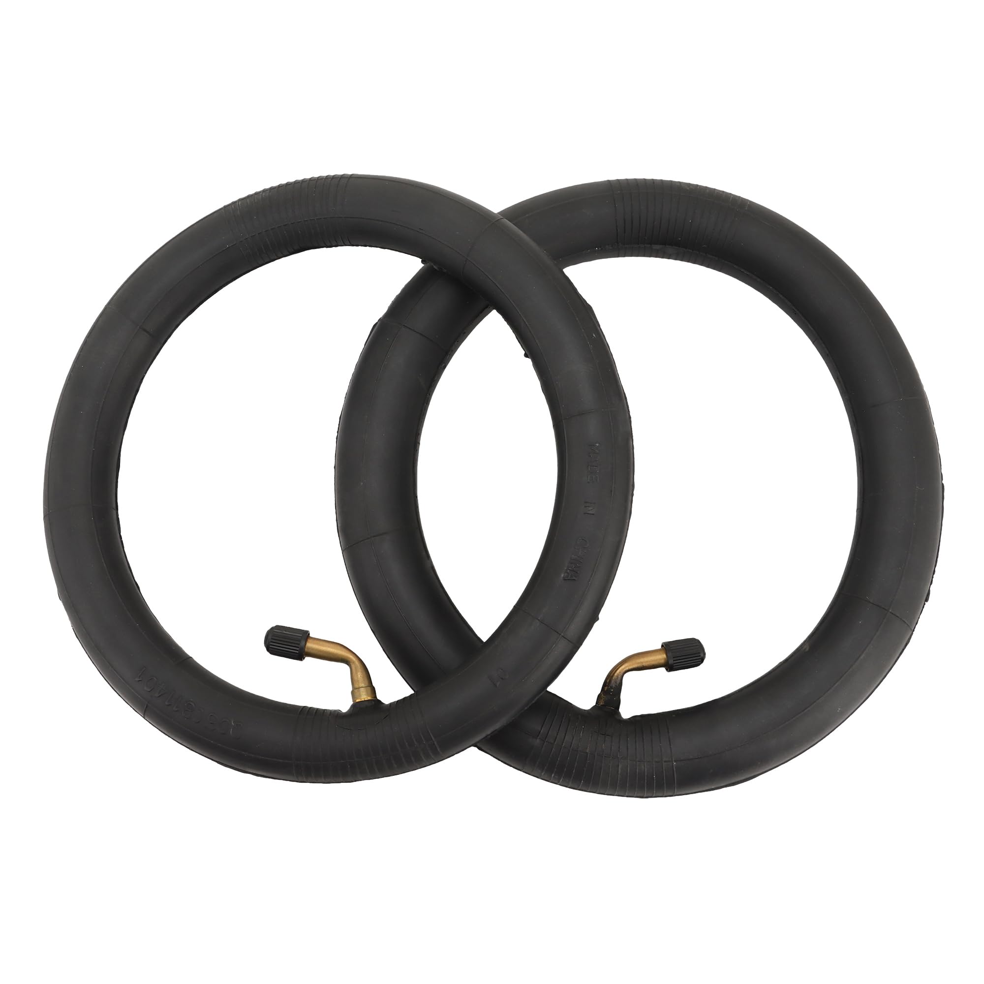 GOOFIT 2PCS 8"8X1 1/4 Curved Bent Stem Inner Tube Tire Replacement For A-Bike folding bike