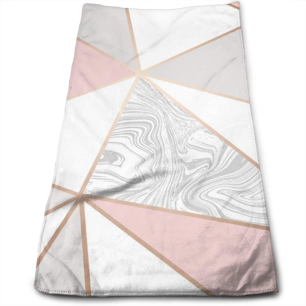 Marble Metallic Wallpaper Soft Pink Rose Gold Hand Towels Beach Towel Instant Cool Ice Towel Gym Quick Dry Towel Microfibre Towel Cooling Sports Towel 12 X 27.5 Inch