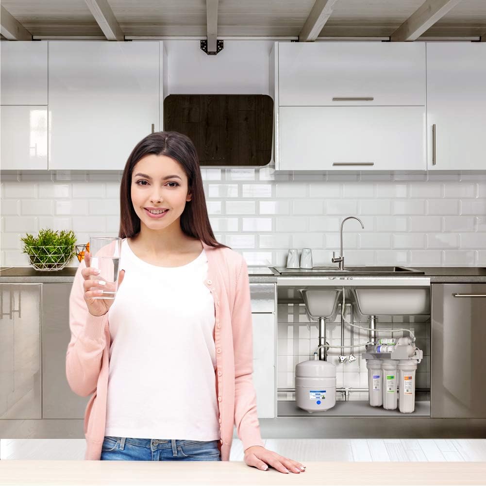SimPure 100 GPD Reverse Osmosis Water Filter System, Under Sink 5 Stage RO Drinking Water Filtration Purifier, NSF Certified, High Capacity, TDS Reduction, Superb Taste, with Faucet and Tank - T1: Industrial & Scientific