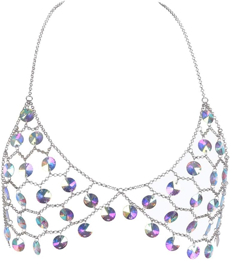 CCbodily Crystal Body Chain for Women - Women's Sexy Suit Body Chain for Party Rave