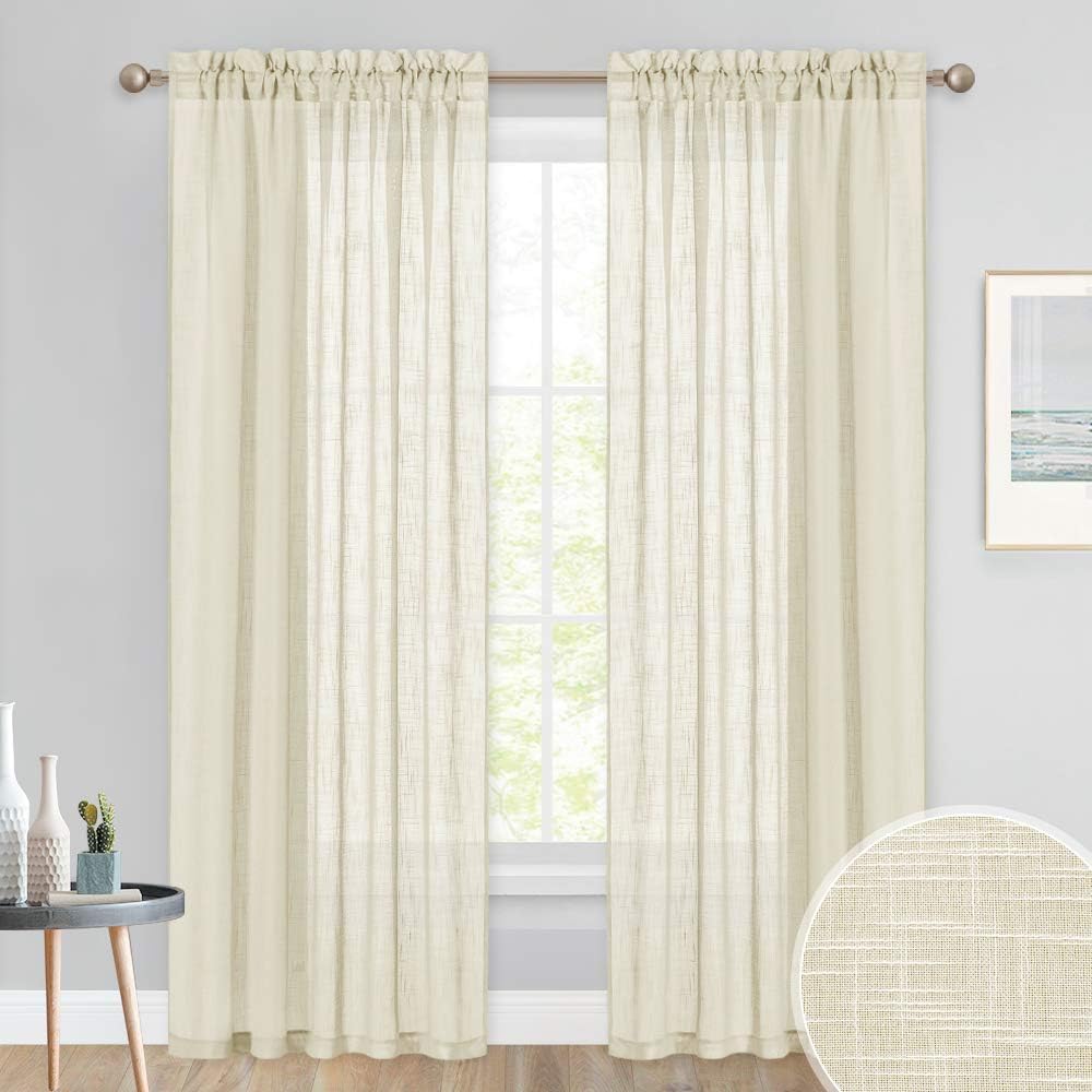 PONY DANCE Voile Curtains for Bedroom