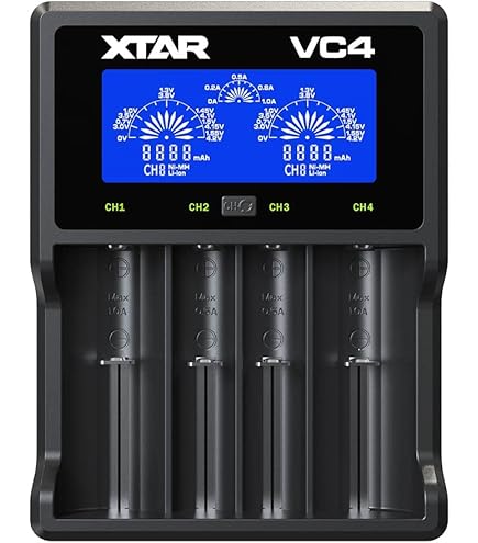 XTAR X2 Chargeur Universel 2 Baies LCD 18650 Version U00e9tendue 2 A Chargeur Rapide Pour Batteries Rechargeables Li-ion 26650 21700 18350 16340 14500 Ni-MH AA AAA