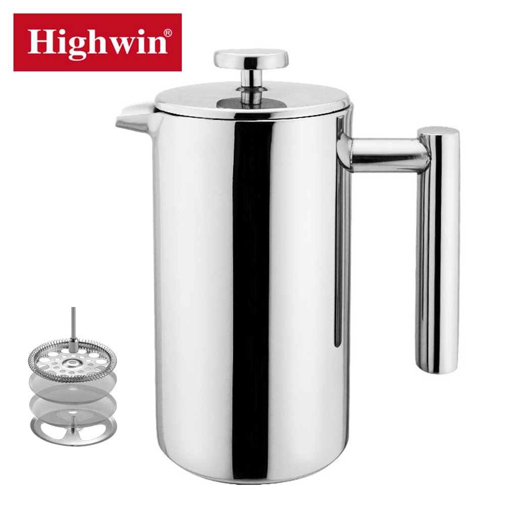 Highwin Small Stainless Steel French Press - 3 Cups (4 Oz Each) Coffee Plunge.. 21 61saI%2BfhtkL