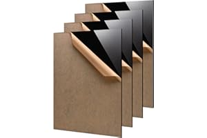 KINLINK 8x12 Acrylic Sheets, 1/8inch (3mm) Black Plexiglass Sheets, Black Plasitc Board with Protective Paper for DIY Project, Craft, Picture Frames, Sign, Weding invitaton, 4 Pack