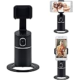 Wigearss Auto Face Tracking Tripod 360° Rotation, No App, Face Tracking Selfie Stick Phone Camear Mount Holder for Live Vlog