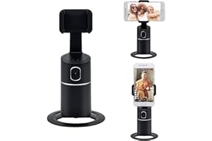 Wigearss Auto Face Tracking Tripod 360° Rotation, No App, Face Tracking Selfie Stick Phone Camear Mount Holder for Live Vlog 