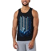 INTO THE AM Graphic Tank Tops for Men Cool Summer Beach Muscle Tanks S-2XL | Original artwork on soft ring-spun cool graphic tanks - vibrant prints for raves, festivals, gym &amp; casual beach wear.