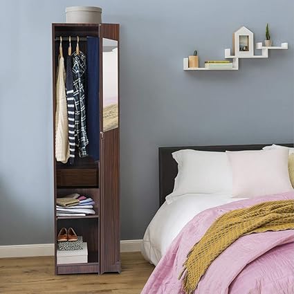 Trevi Regal 1 Door Wardrobe With Drawer With Mirror Amazon In