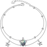 JZMSJF Anklets for Women S925 Sterling Silver Adjustable Beach Foot Ankle Bracelet Jewelry Gifts