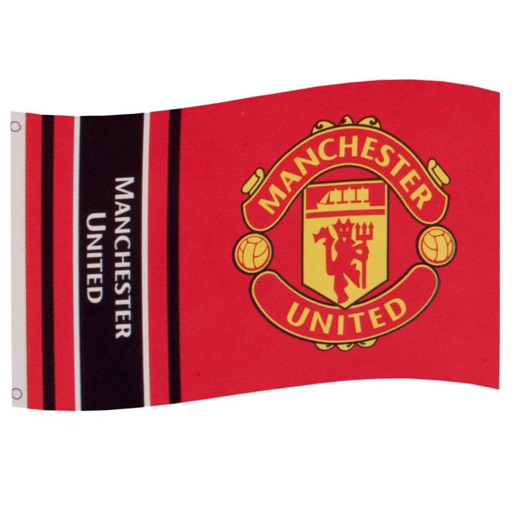 GiftLocalUK Manchester United FC Flag Red Crest