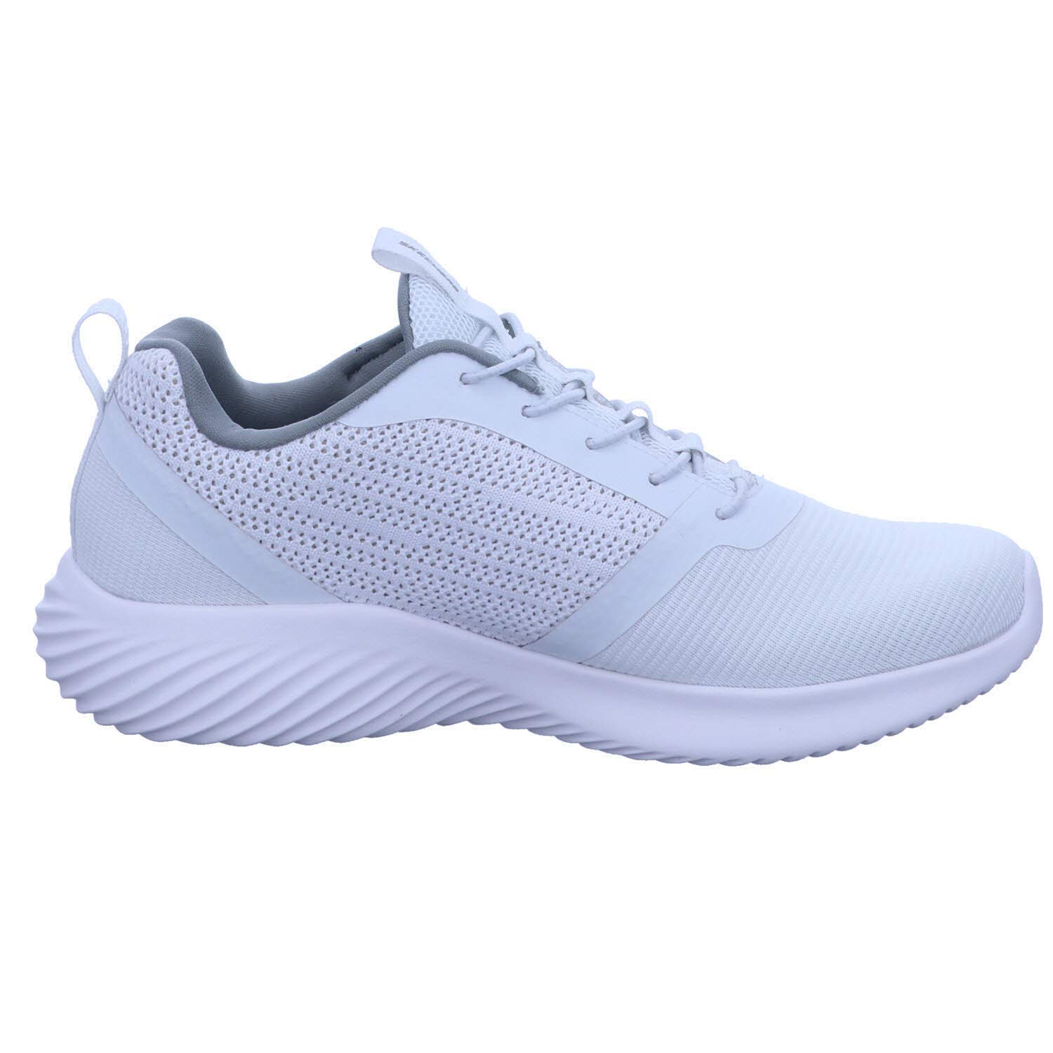 Skechers Herren Bounder Sneaker, White Mesh Pu Trim, 44 EU 4