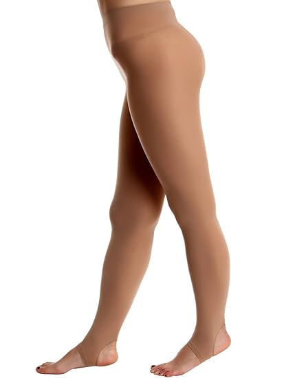 AMORETU Damen Strumpfhose Undurchsichtige Dicke Schwarze/Hautfarbene 120 Den