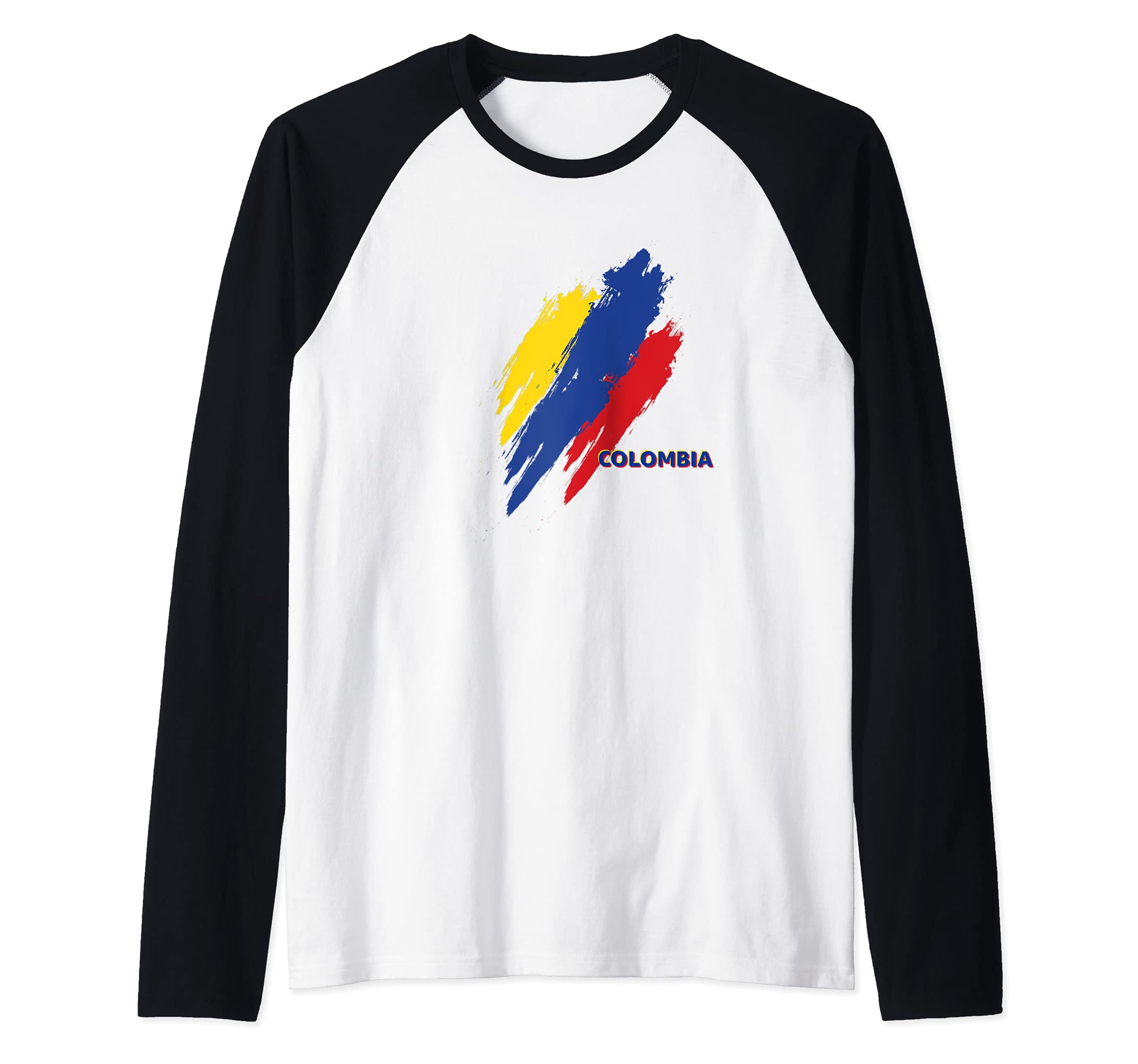 Flag Colombia Raglan Baseball Tee